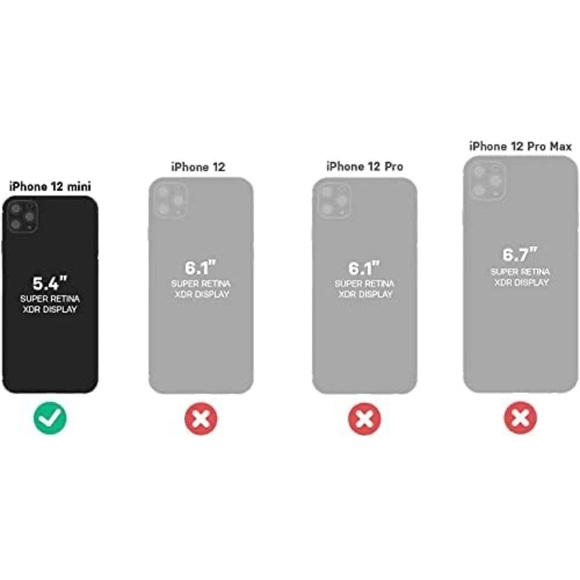 - NEW- OTTERBOX Symmetry Series Case for Apple iPhone 12 Mini - Black - Picture 5 of 6